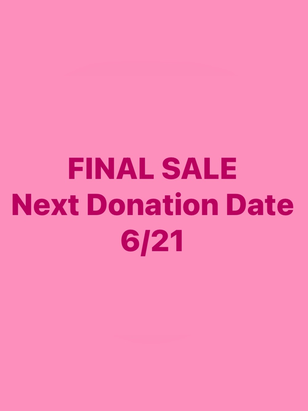 CLOSING SALE Next Clear out date